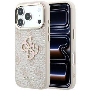 Guess 4G Big Resin Logo -kuori  iPhone 17 Pro Max/18 Pro Max:lle - Vaaleanpunainen