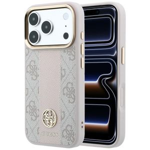 Guess 4G Stripe Classic Logo MagSafe -kuori  iPhone 17 Pro/18 Pro:lle - Vaaleanpunainen