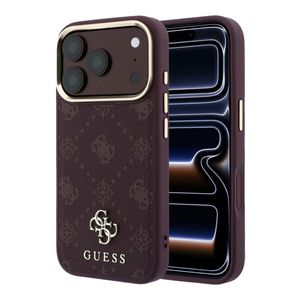 Guess Peony 4G Small Logo MagSafe -kuori  iPhone 17 Pro/18 Pro:lle - Burgundi