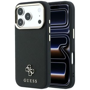 Guess Saffiano Small 4G Logo MagSafe -kuori  iPhone 17 Pro Max/18 Pro Max:lle - Musta