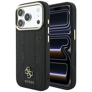 Guess Stripe Peony 4G Logo MagSafe -kuori  iPhone 17 Pro/18 Pro:lle - Musta