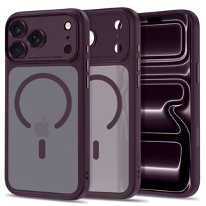 Tech-Protect MagPeak MagSafe CC -kuori  iPhone 18 Pro Max/17 Pro Max - Dark Cherry