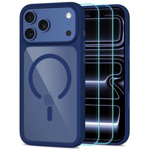 Tech-Protect MagOne CC MagSafe -kuori + 2x Näytönsuojalla  iPhone 18 Pro Max/17 Pro Max - Sininen