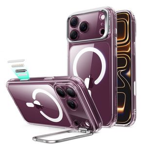 ESR Classic Hybrid Kickstand MagSafe -kuori till iPhone 18 Pro/17 Pro - Läpinäkyvä