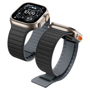 Spigen Athlex Air M Kellonranneke Apple Watch 44/45/46/49mm  - Musta/Harmaa
