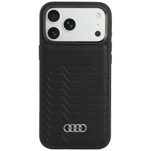 Audi GT Synthetic Leather MagSafe -kuori till iPhone 18 Pro Max/17 Pro Max - Musta