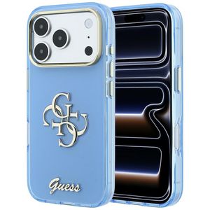 Guess 4G Script Metal -kuori till iPhone 18 Pro Max/17 Pro Max - Vaaleansininen