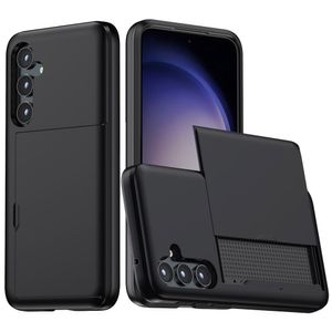 Samsung Galaxy A55 5G Skal med glidkortshållare - Svart