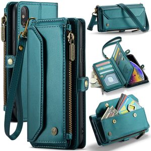 iPhone XS Max Pungetui CASEME C36 Kortholder og Stativ - Grøn