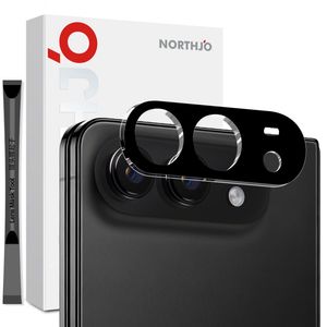 NORTHJO iPhone Fold -kameran linssinsuoja 3D-karkaistusta lasista - musta