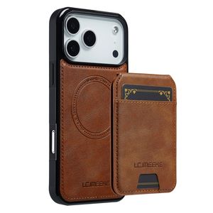 iPhone 18 Pro Max/17 Pro Max MagSafe Kuori irrotettavalla Kortin haltija - Ruskea