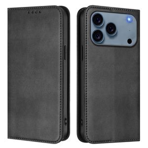 iPhone 18 Pro/17 Pro Lommeboketui PU-skinn RFID-blokkering - Svart