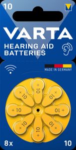 VARTA høreapparatbatterier 10, 8-pak