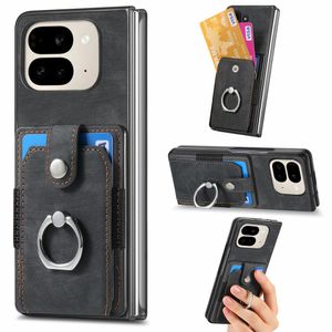 Google Pixel 9 Pro Fold 5G Cover med stativ og kortplads – Sort