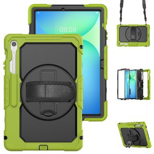 Samsung Galaxy Tab S10 FE Plus Case with Shoulder Strap - Green