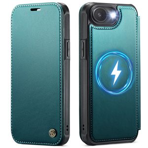 CASEME 053  iPhone 16e/iPhone 17e Lommeboketui MagSafe RFID Blokkerende  - Turkis