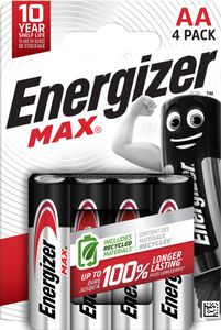 Energizer Max AA-batteri LR6 1,5V - 4-pakning