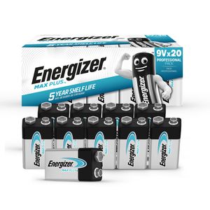 Energizer Max Plus 9V batterij 6LR61 - verpakking van 20 stuks