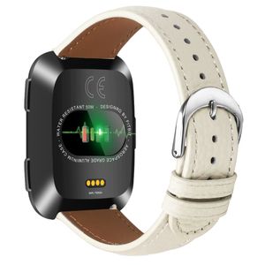 Fitbit Versa/Versa Lite/Versa 2 Urrem PU Læder – Beige