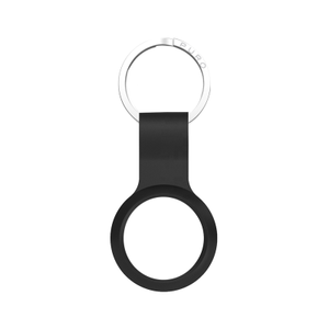 Puro ICON Apple Airtag avaimenperä silikonisella kuorella - Musta