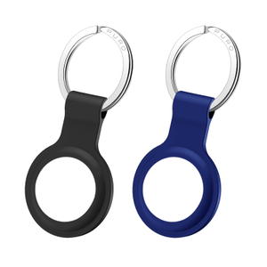 Puro ICON Apple Airtag avaimenperä silikonisella kuorella (2kpl) - Musta/Sininen