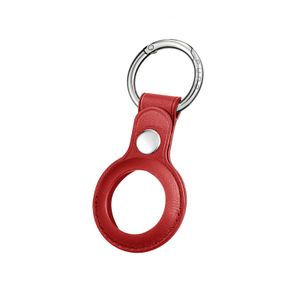 Puro SKY Apple Airtag key ring with leather case - Red