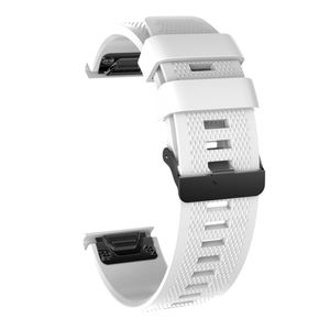 Garmin Fenix 5X/5X Plus/3/3 HR Urrem med Sort Spænde - Hvid