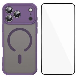 iPhone 18 Pro Max MagSafe kuori näytönsuojalla - violetti