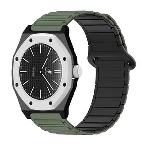 Swatch Royal Pop silikonklokkerem med Deksel – grønn/svart