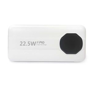 SiGN Kraftig Powerbank med Indbyggede Kabler, 10000mAh - Hvid