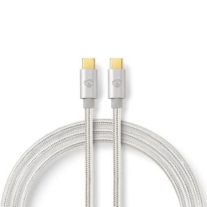 Nedis USBC till USB-C-kabel 10W, 3m - Silver