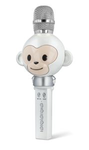 Maxlife Bluetooth-mikrofoni kaiuttimella ja eläinhahmolla – valkoinen