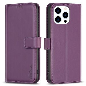 BINFEN COLOR iPhone 14 Pro Max Wallet Cover - Dark Purple