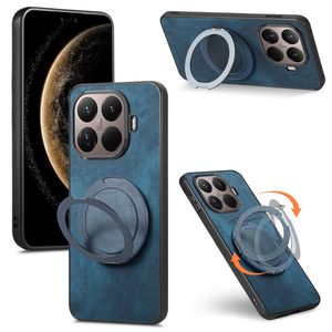 Xiaomi 17T Pro Skal i PU-läder med ringstativ - Blå