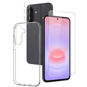 NORTHJO Samsung Galaxy A27 5G Kuori Näytönsuojalla + Linssisuojalla – Läpinäkyvä