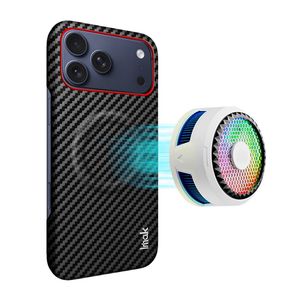 IMAK iPhone18 Pro Max/17 Pro Max MagSafe Skal med kolfibertextur - Svart/Röd