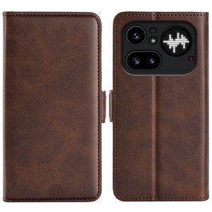 Nothing Phone (4a) Pro Lommeboketui PU-lær Kortholder - Brun