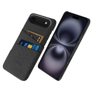 iPhone 17 Air Kuori, Tekstiili, 2 Korttipaikka - musta