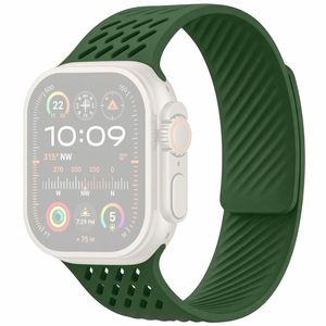 Apple Watch 42 / 41/ 40 / 38mm Klockarmband i Silikon - Armégrön