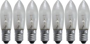 7-pack lampa till adventsljusstake LED E10 10-55V