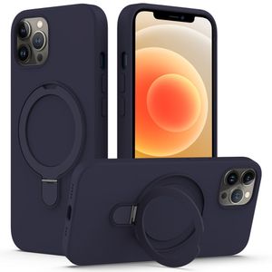 iPhone 12 Pro Max MagSafe Kuori Sormusjalusta - Keskiyönsininen