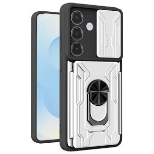 Samsung Galaxy A37 5G Deksel med stativ og kamerabeskyttelse – Hvit