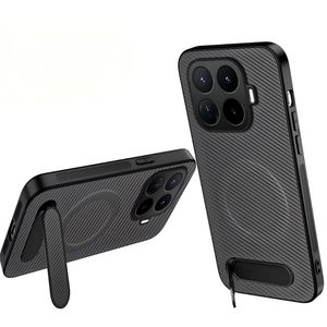 Xiaomi 17T MagSafe-cover med stativ og kulfibertekstur - Grå