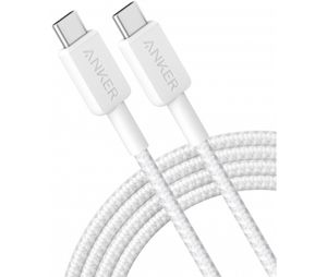 Anker 322 USB-C - USB-C -latauskaapeli 60W, 1.8m - Valkoinen