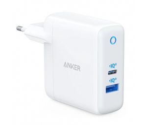 Anker PowerPort PD+ 2 Väggladdare 35W, 1x USB-A / 1x USB-C – Vit