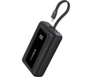 Anker Zolo Powerbank 20 000mAh, 30W QC+PD med USB-C-kabel – Svart