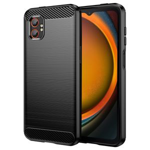 Samsung Galaxy XCover7 Pro deksel karbonfiber tekstur børstet - svart