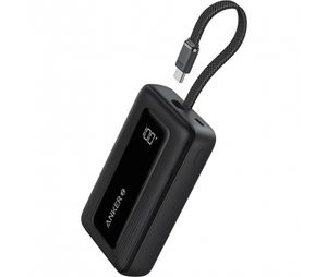 Anker Zolo Powerbank 10000mAh 30W QC+PD med USB-C-kabel – Svart