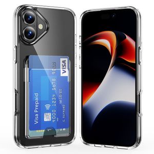 iPhone 17 Kuori, Korttipaikka, Akryyli - läpinäkyvä