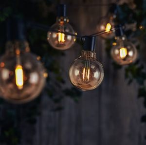 Aurinkokennovalosarja ulkokäyttöön glob – 5,4 m, musta